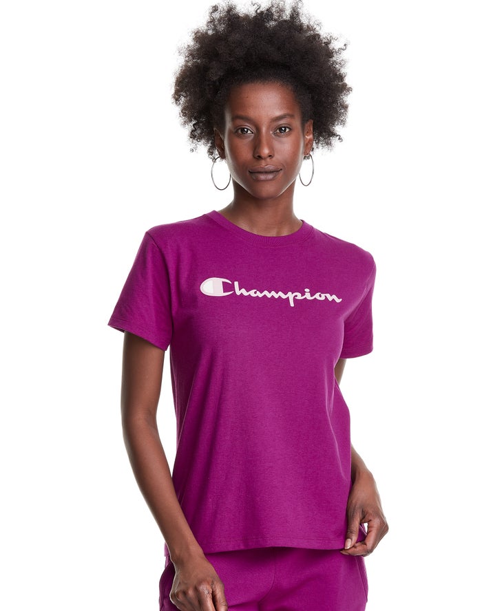 Champion T-Shirt Dames - Roze - Classic ( 130864-GYP )